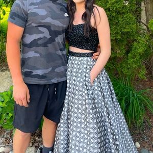 Size 4 two piece prom dress by Rachel Allen